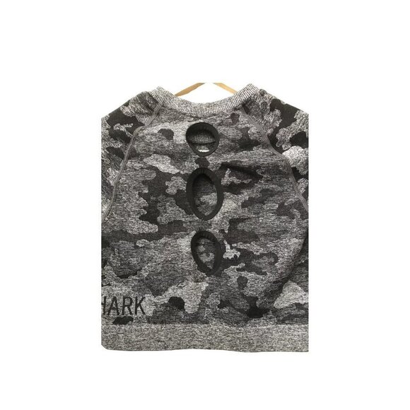 GYMSHARK Women’s Adapt Crop Top Seamless Long Sleeve Camo Print Size Small - Picture 3 of 5